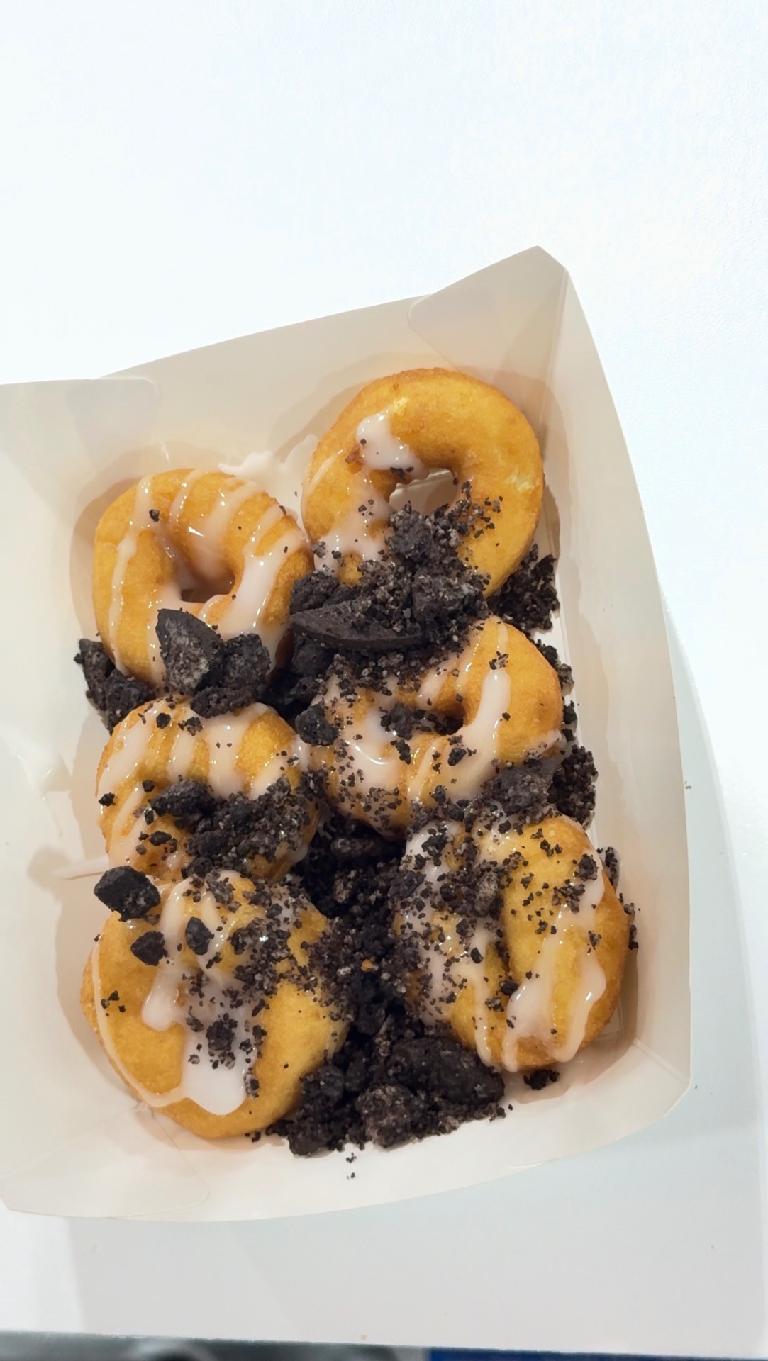 Cookies and cream mini doughnuts